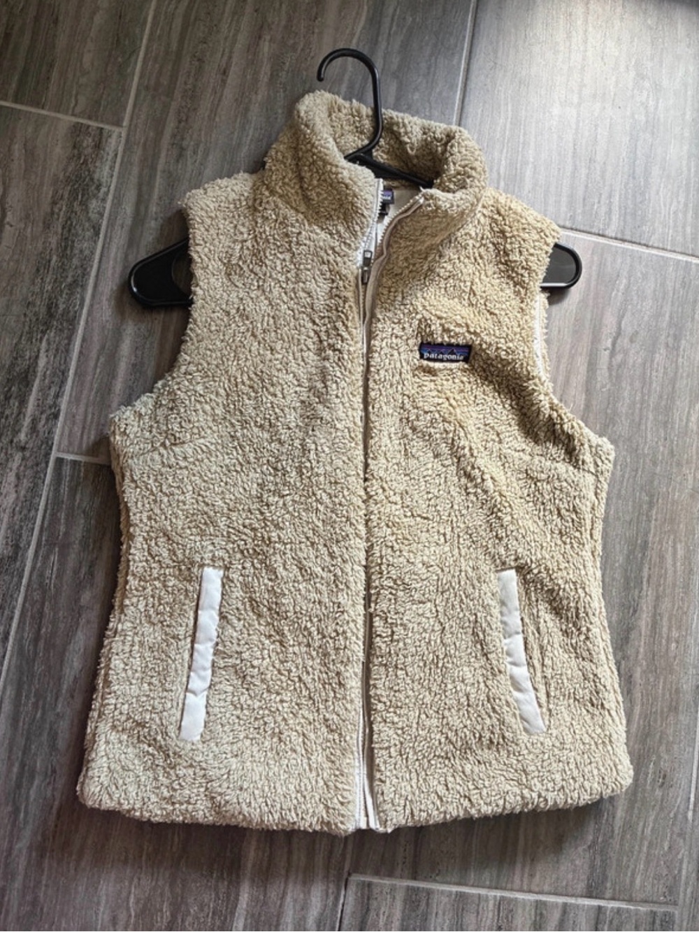 Patagonia Women's Cream Teddy Fleece Vest - Zip Front